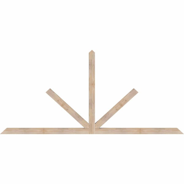 Ekena Millwork Saratoga Smooth Timber Gable Bracket, Douglas Fir, 108"W x 49"H x 3 1/2"D x 3 1/2"F, 11/12 Pitch GBW108X49X0404SAR00SDF - main